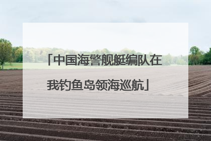 中国海警舰艇编队在我钓鱼岛领海巡航